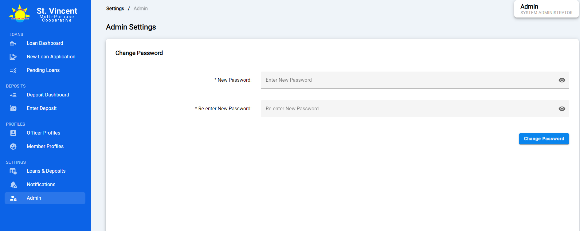 Changing password screenshot Changing password screenshot