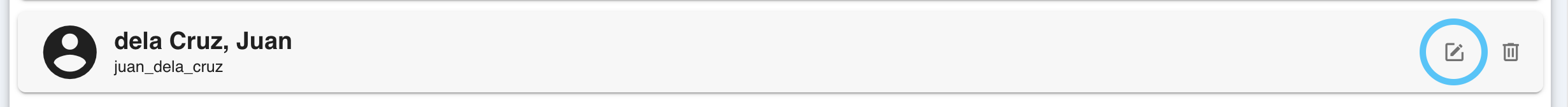 Officer password edit button Officer password edit button